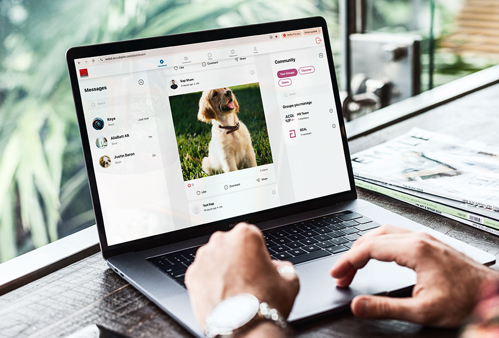 ARCC Digital employee engagement platform on desktop