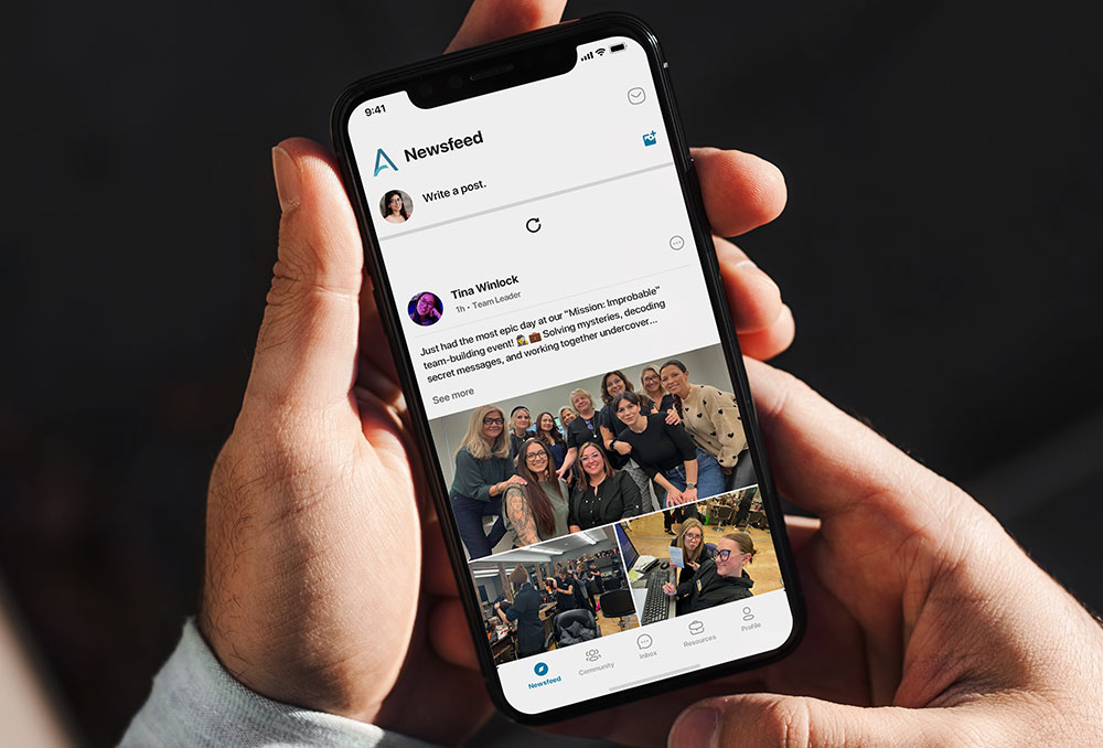 Personalized newsfeed in the ARCC Digital employee engagement platform